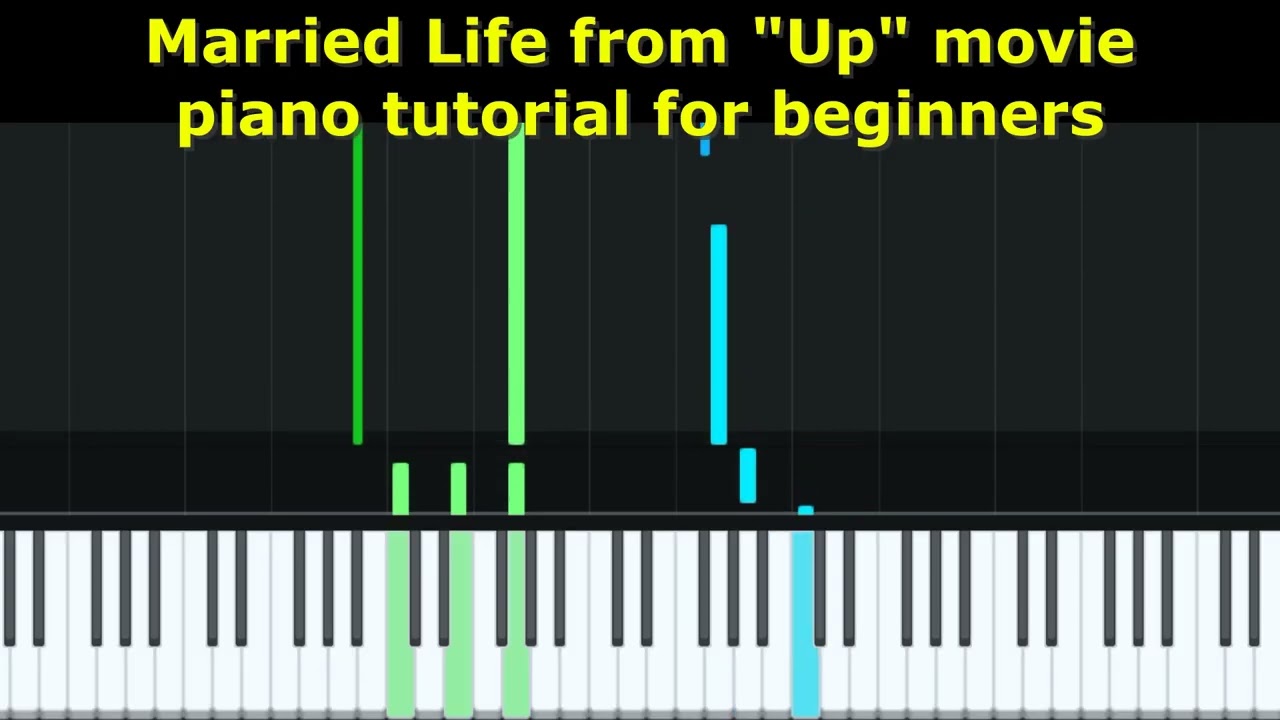 Married Life Up Movie Music simple piano tutorial. Easy for beginners. 