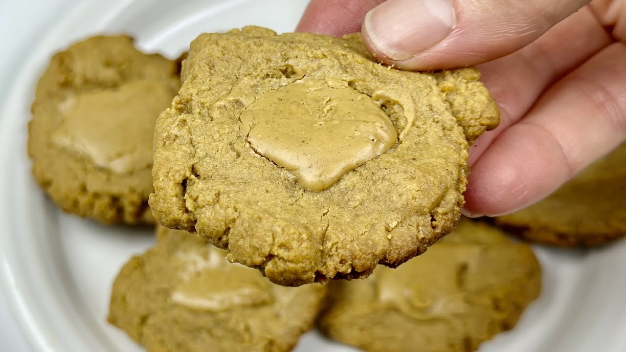 5-Ingredients Peanut Butter Cookies! Vegan Gluten-free Dairy-Free Oil-Free Egg-Free WFPB