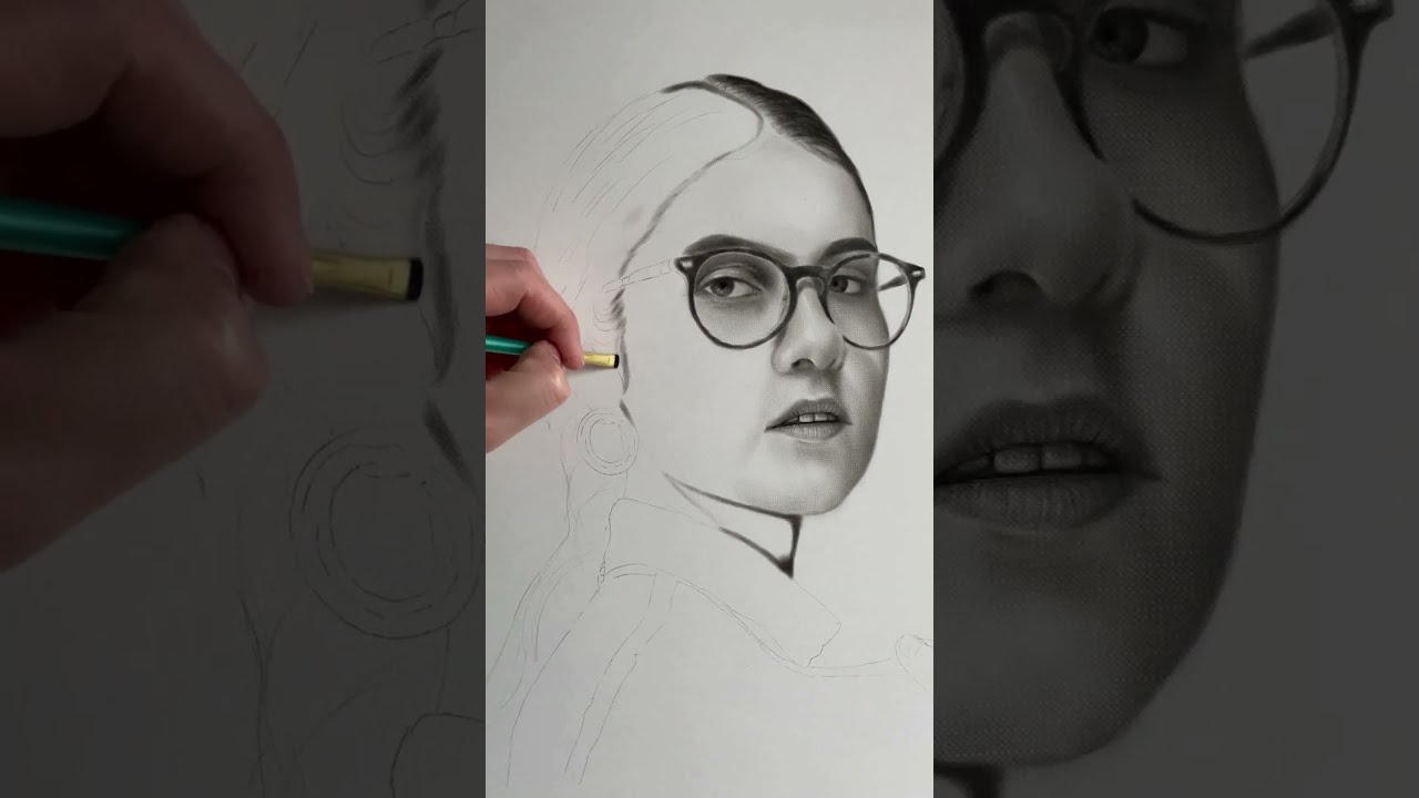 Portrait commission process. Dry brush technique oil portraits