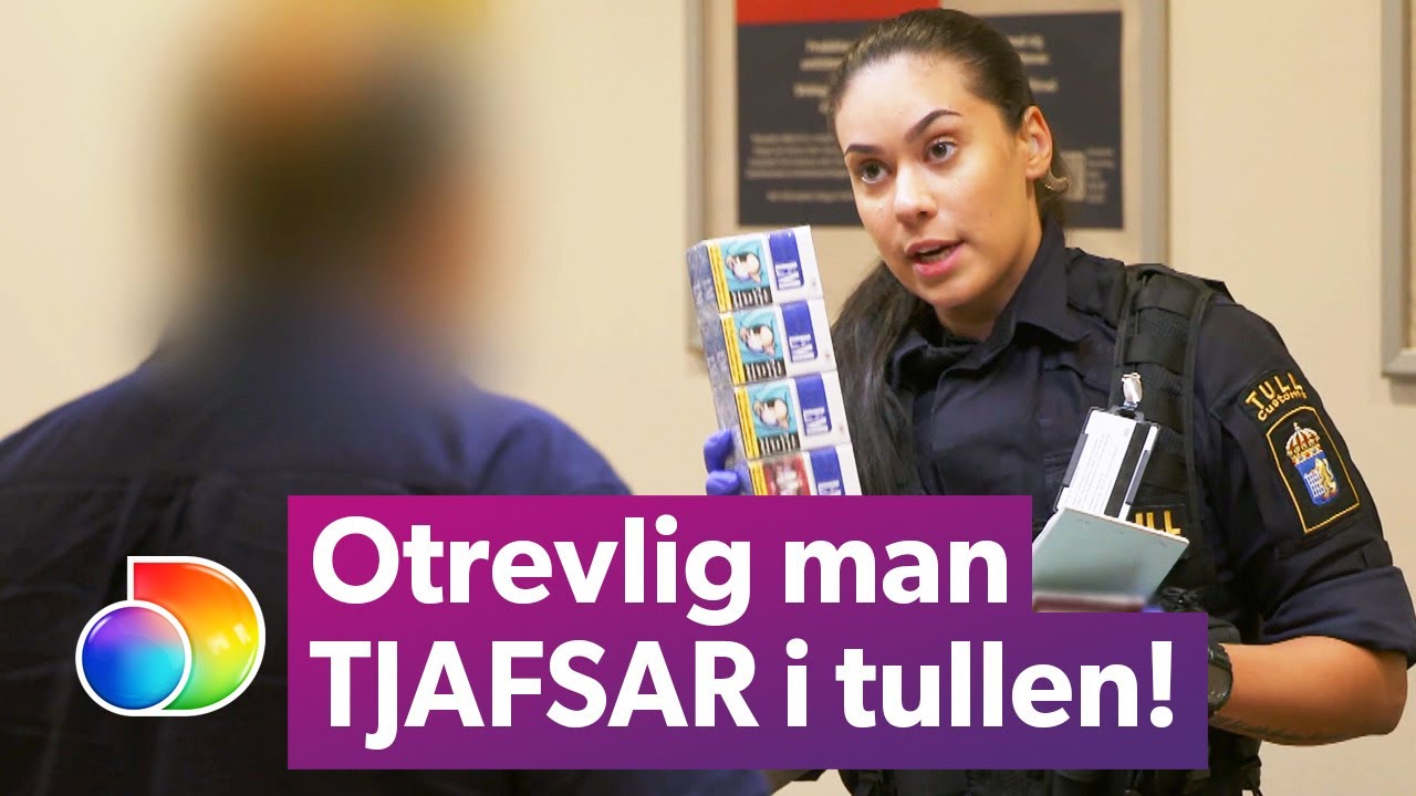 Man tjafsar med tullen när hans cigg och mediciner blir tagna | Gränsbevakarna Sverige | discovery+