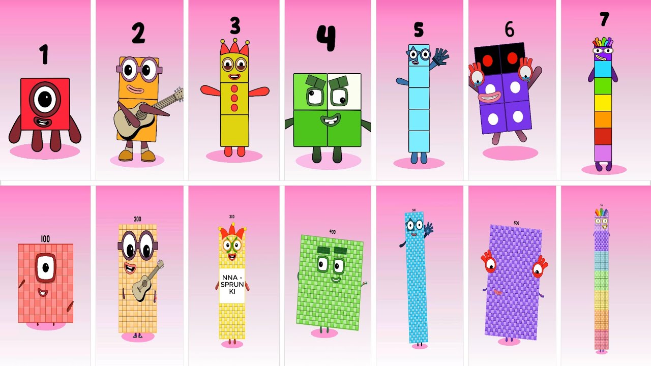 Sprunki Numberblocks: трансформация 1–7 против Numberblocks 100–700 | Кто победит? #sprunki #numb...