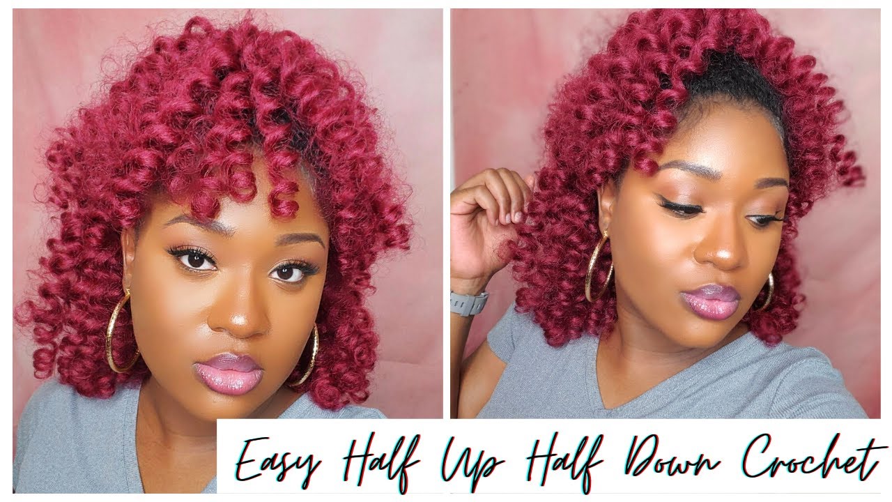Super Easy Half Up Half Down Crochet Hairstyle| Beginner Friendly