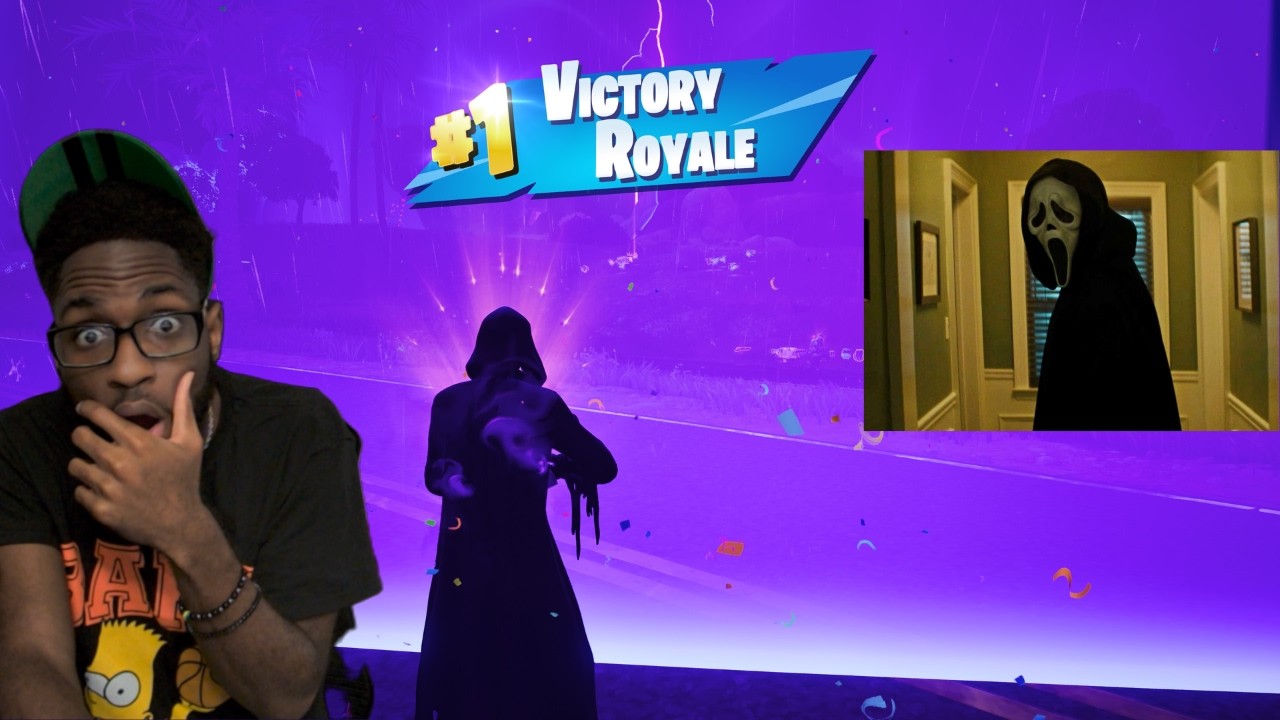 I GOT THE WIN IN FORTNITE IN MY SCREAM 7 COSTUME 7 KILLS