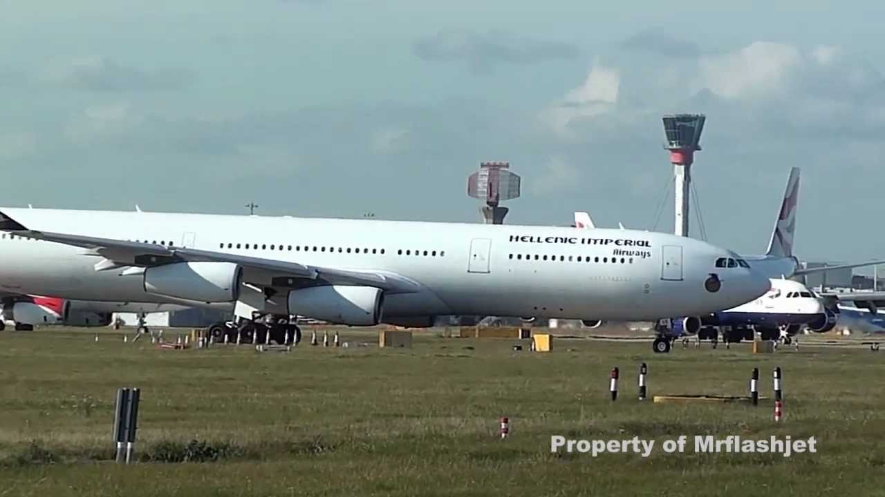Hellenic Imperial Airways A340-313X {A9C-LG} at London Heathrow Airport