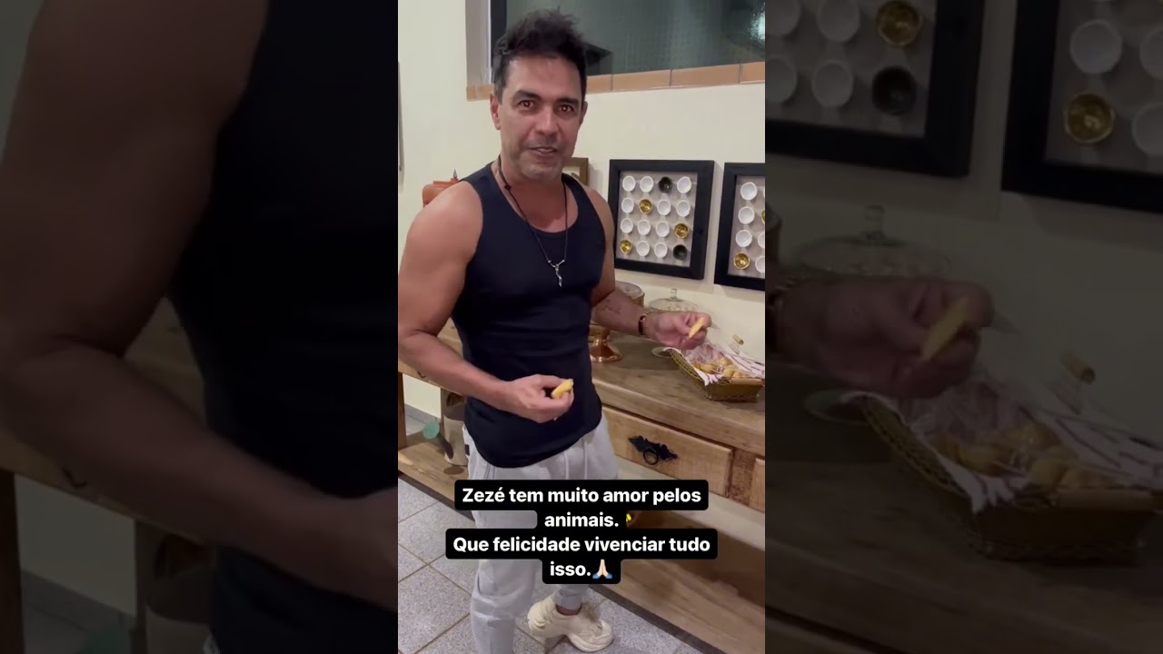 Zezé de Camargo Adotou um Cachorro que perdeu a orelha 