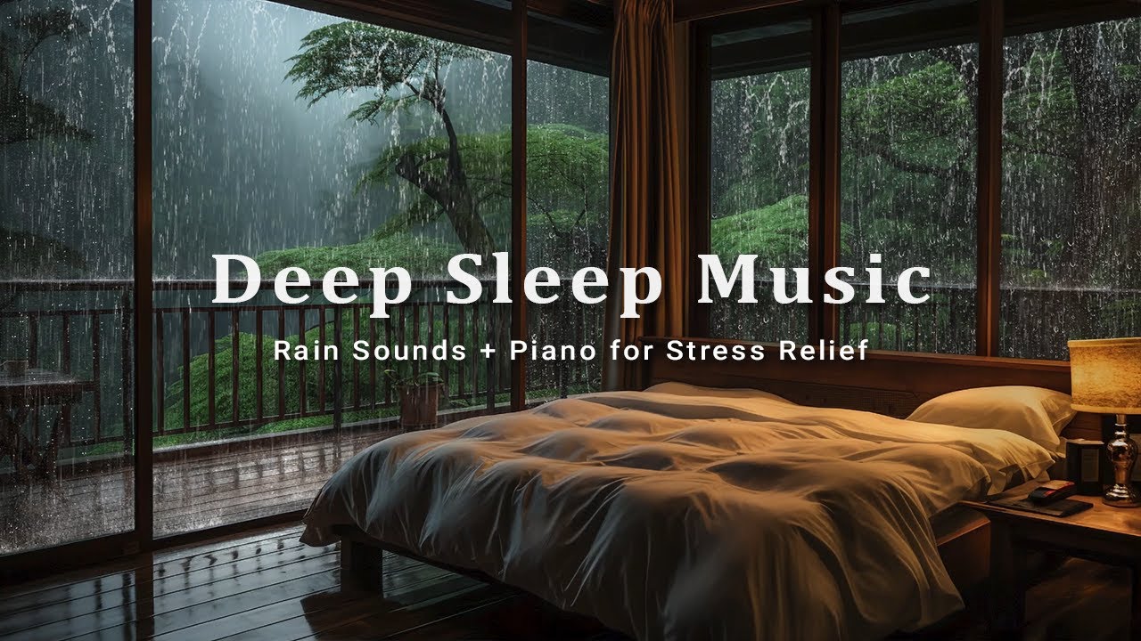 Relaxing Piano + Rain Sounds | Calming Music For Sleep And Insomnia - Fall Asleep In the Warm Room