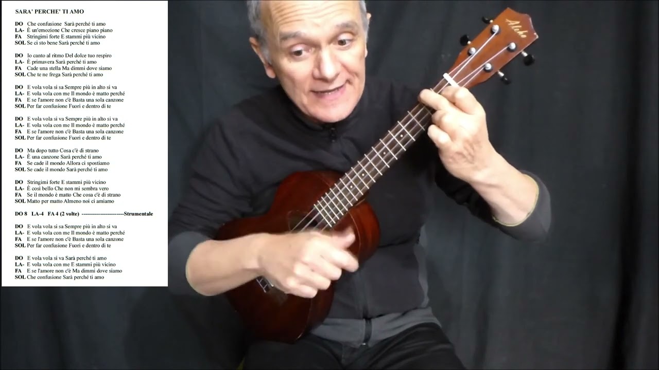 SARA' PERCHE' TI AMO - la canzone perfetta da fare in classe (UKULELE, CHITARRA, PERCUSSIONI)