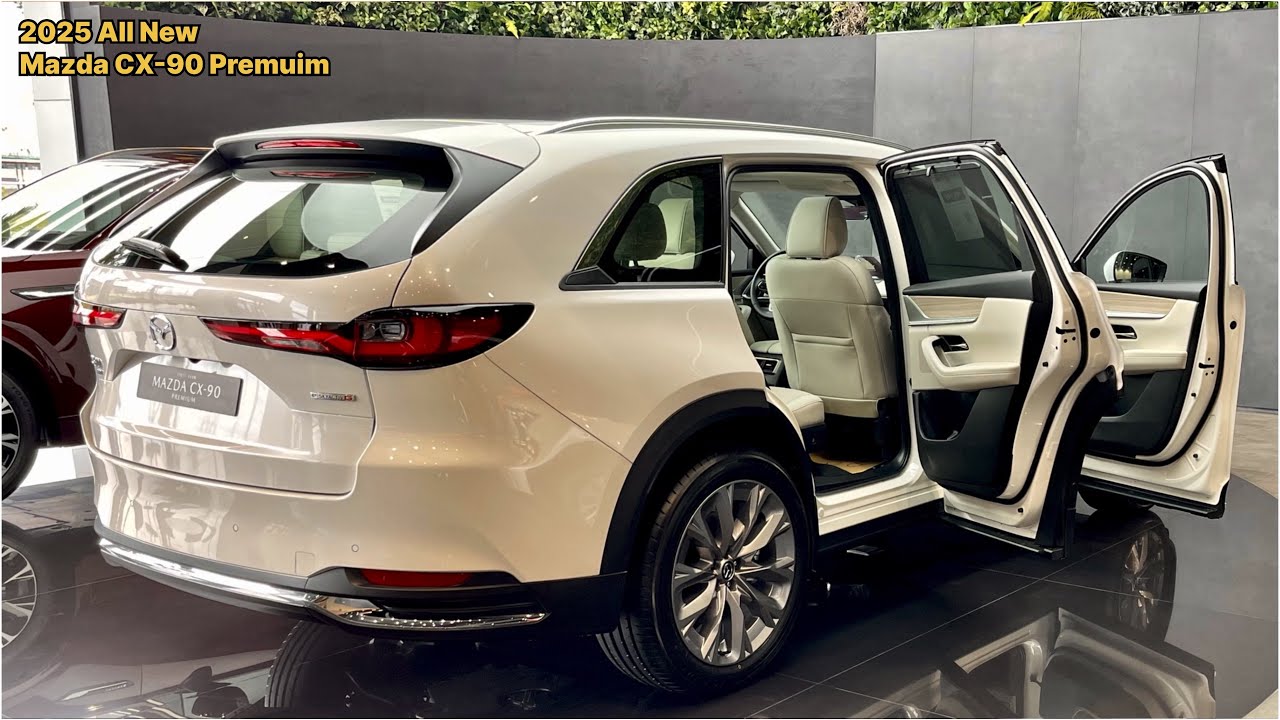 New 2025! New Premuim Mazda CX-90 AWD(Premuim) | most Luxury SUV 7-Seats Interior and Exterior