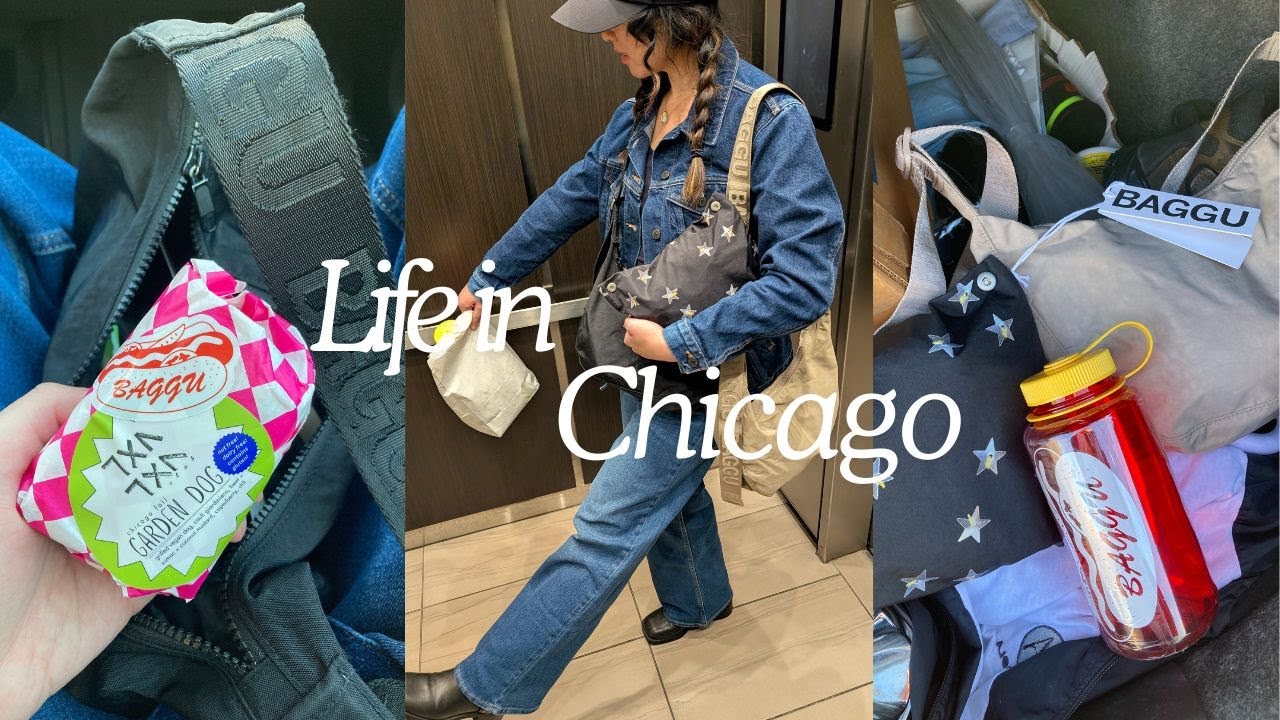 chicago vlog 👝 baggu grand opening, what i ate, what people are wearing + haul