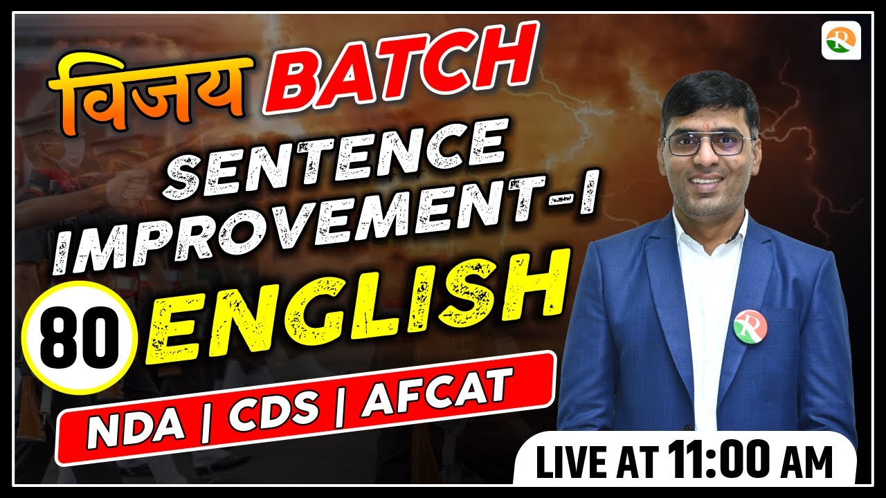 Sentence Improvement -1 | Nda-2 2023 English Classes | Nda-2 English FILLERS 2023 | Nda -2 english