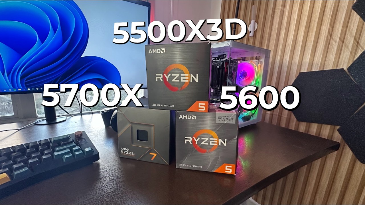 Ryzen 5 5500x3d vs Ryzen 5 5600 vs Ryzen 7 5700x - Teste em Jogos -Qual melhor procesador Ryzen AM4?