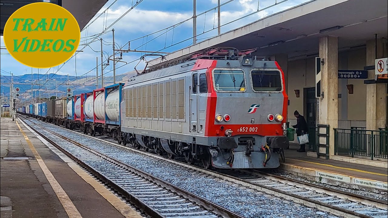 Tigre Prototipo E652.002 sul Merci Milano Smistamento - Villa S.Giovanni: Partenza da Cancello