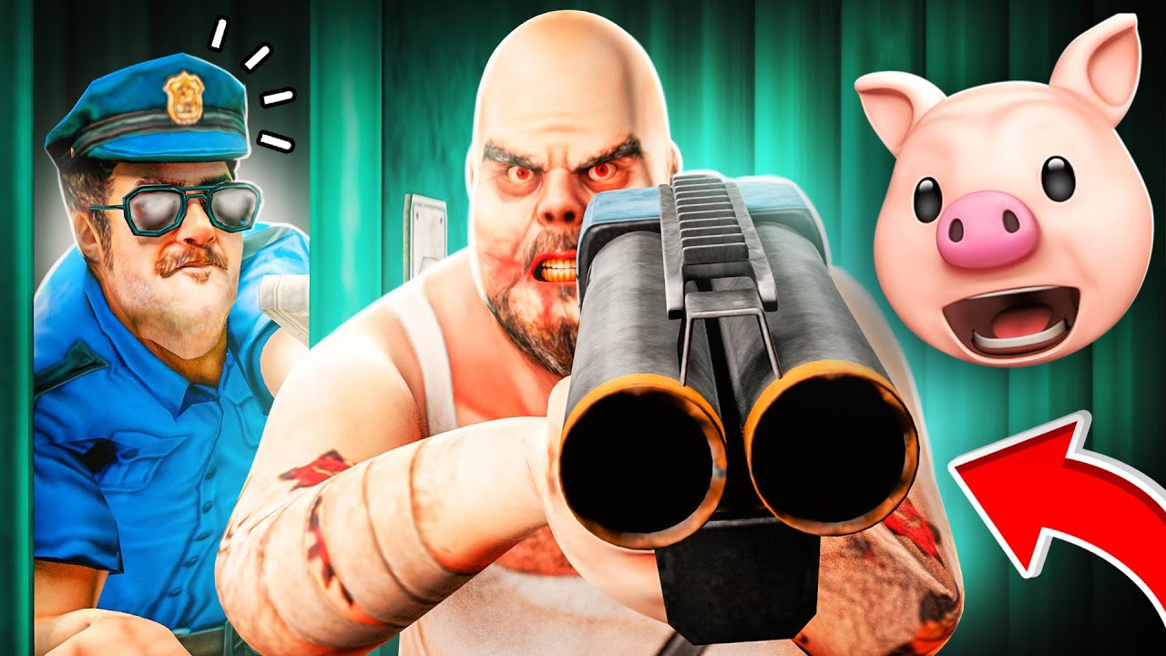 I HELPED THE COP ESCAPE!! (and flushed all the toilets).. | Mr Meat 2 (Front Door Escape Ending)
