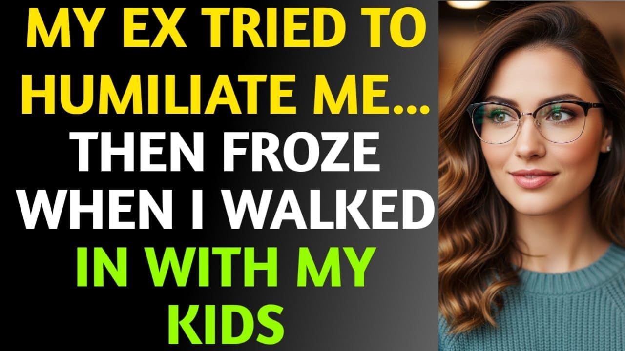 “My Ex Tried to Humiliate Me…Then Froze When I Walked In With My Kids”