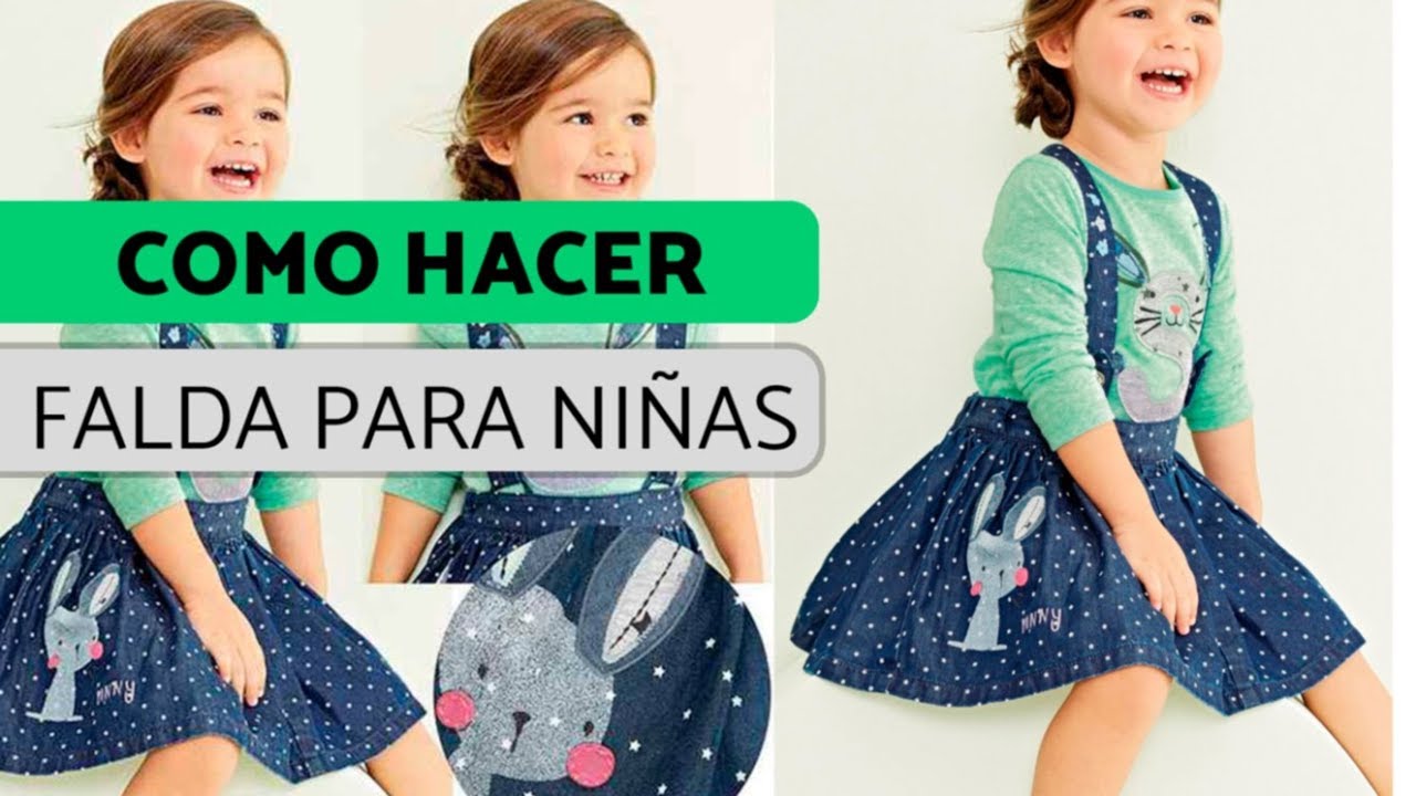 COMO HACER UNA FALDA PARA NIÑAS  💚 COSTURA PASO A PASO