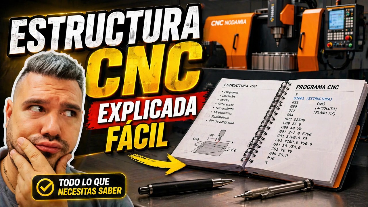 📐 Estructura de un Programa CNC: Guía Fácil para Principiantes