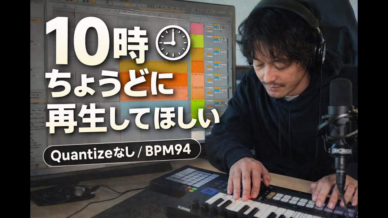 10時ちょうどに再生してほしいクオンタイズを使わないビート制作｜BPM94｜G Major｜Ableton Live 12