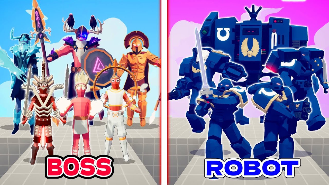 ROBOT TEAM vs BOSS TEAM | TABS - Totally Accurate Battle Simulator