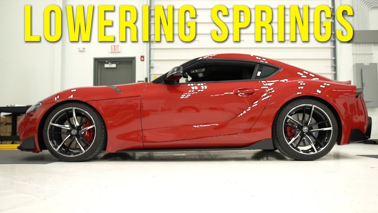 Установка заниженных пружин A90 Supra