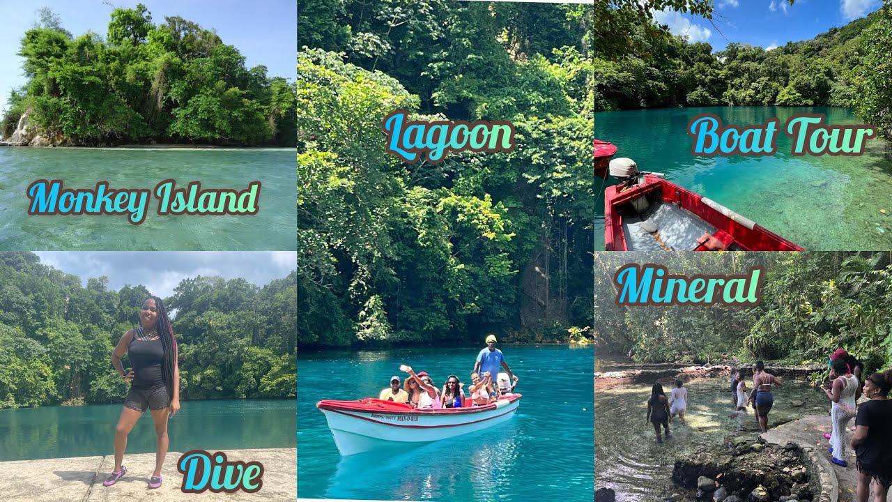 BLUE LAGOON JAMAICA|| BOAT TOUR|| MONKEY ISLAND|| LAGOON MINERAL|| DIVE||PORTLAND