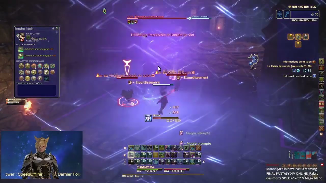 [FFXIV] Palais des morts SOLO 61-70 // Mage blanc