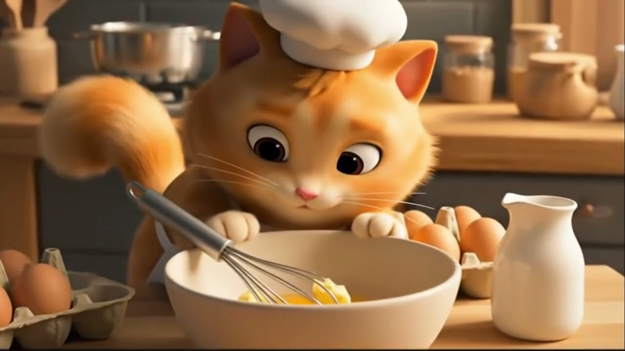 cat baking REAL Chocolate cupcake recipe.