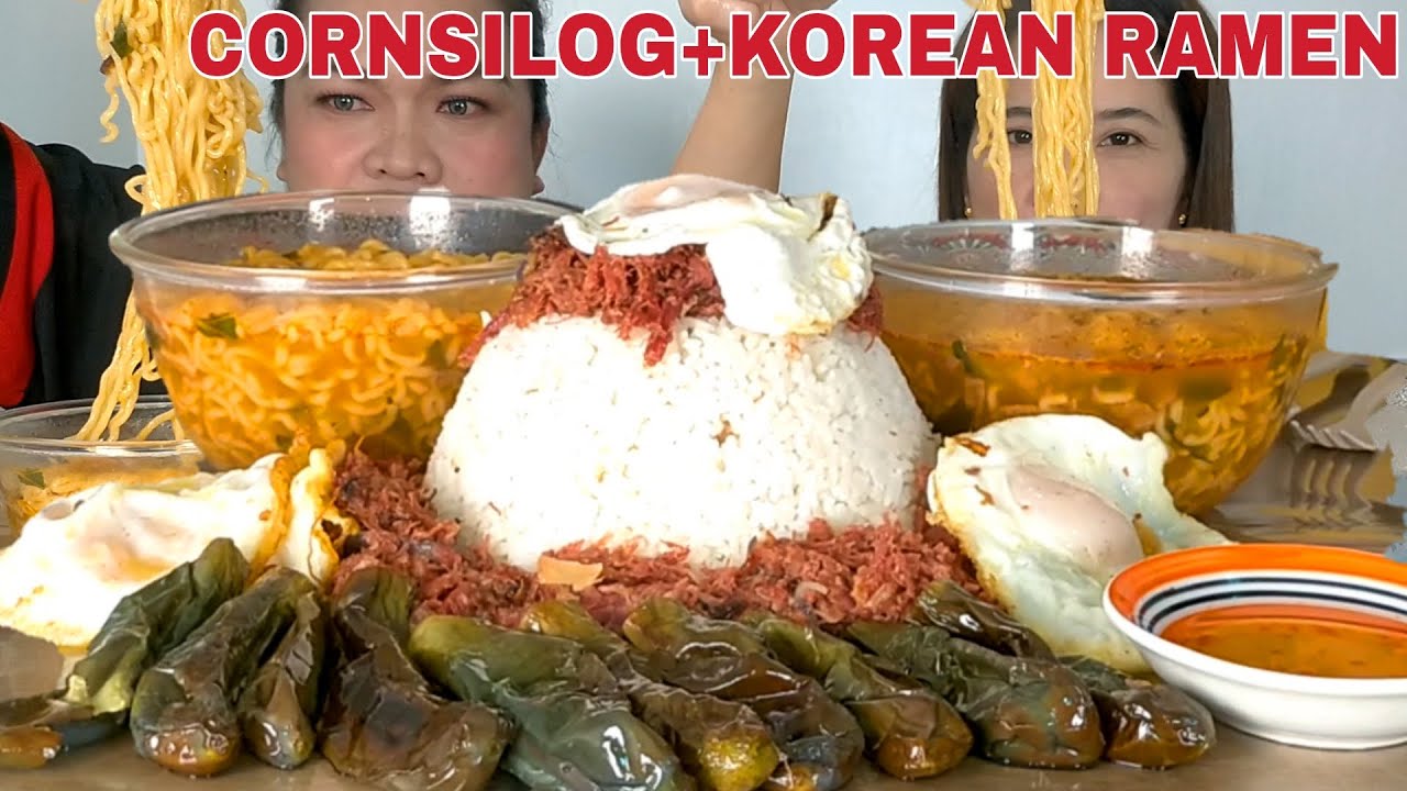 Cornsilog + Korean Ramen Mukbang! Super Sarap na Kainan at ASMR | Mukbang Philippines