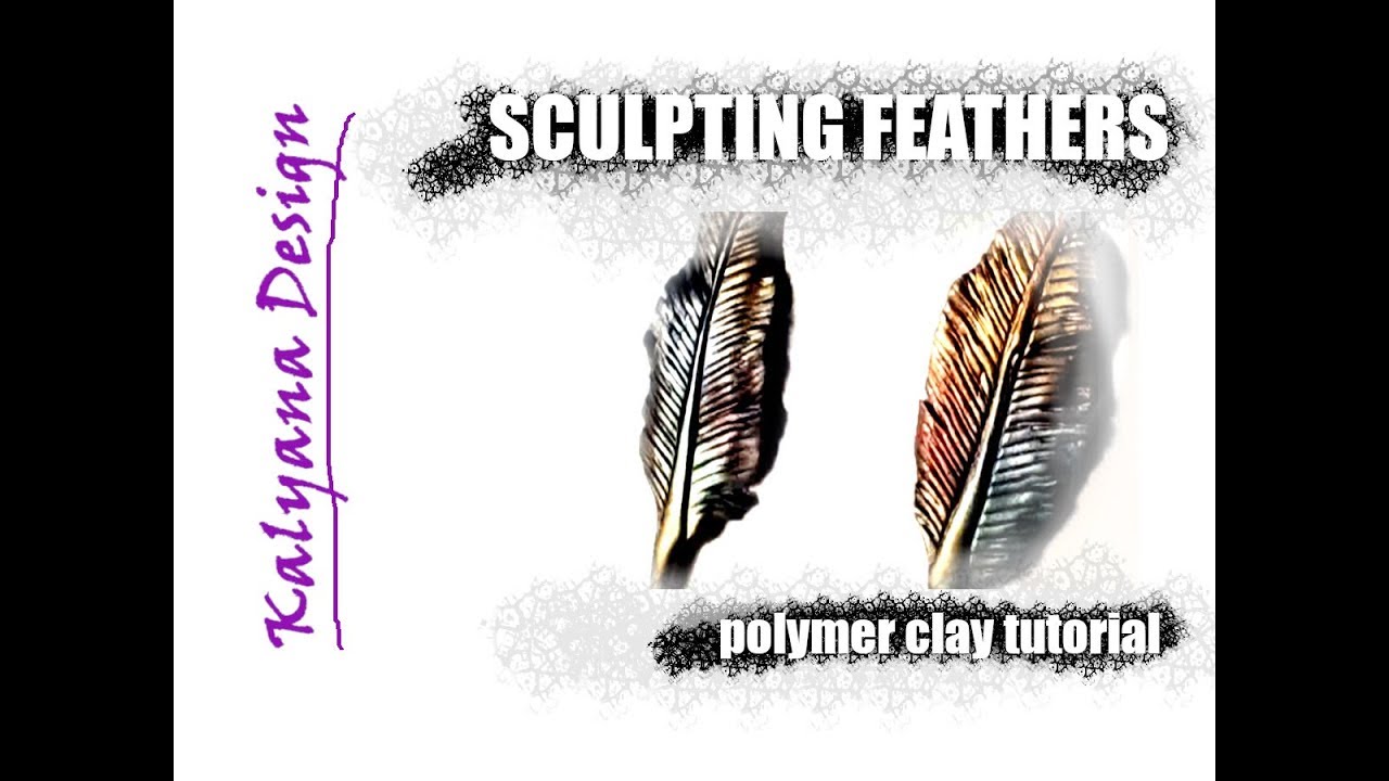 Sculpting feathers - polymer clay tutorial 043