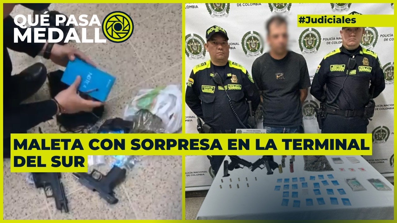 Maleta con sorpresa en la Terminal del Sur de la ciudad de Medellín