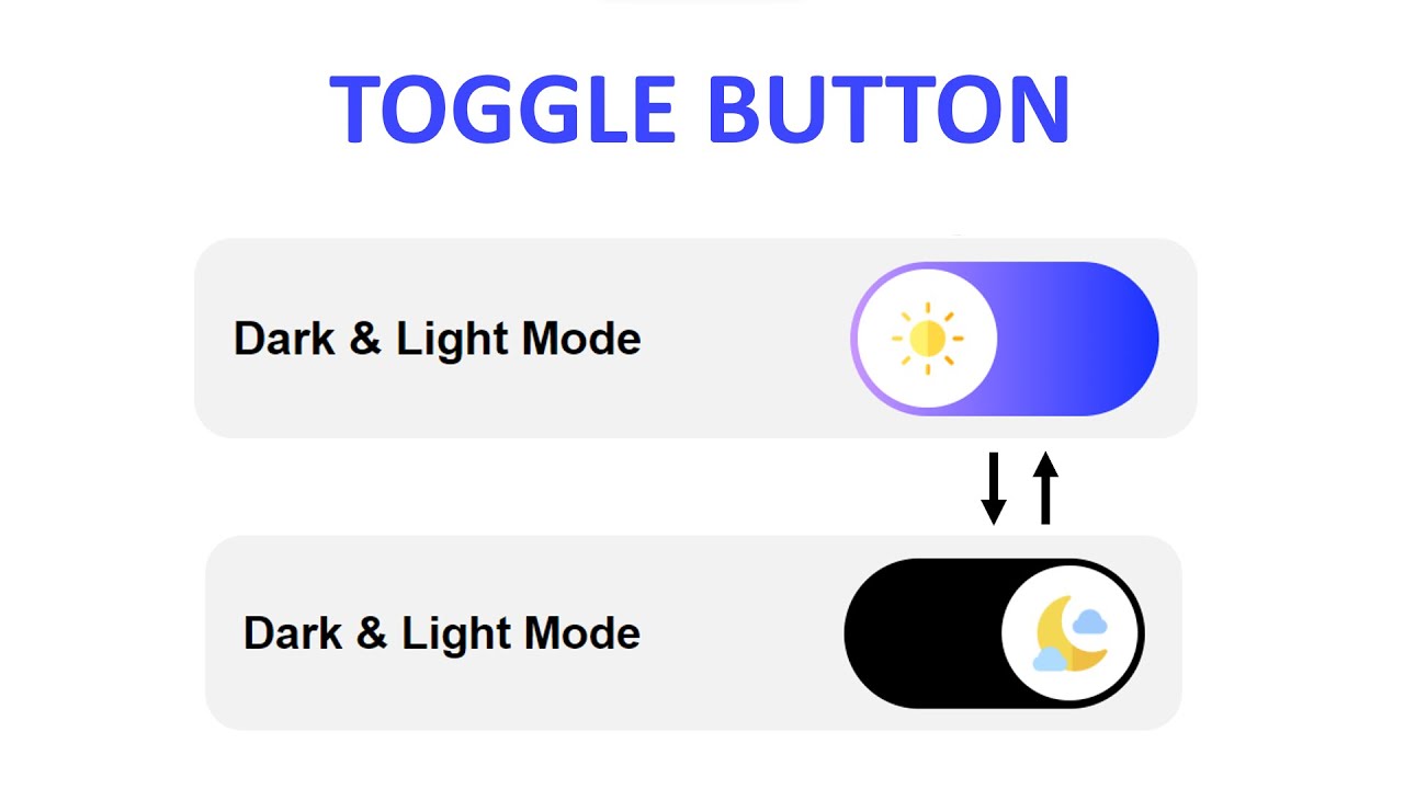 Dark and Light Mode Toggle Button Design