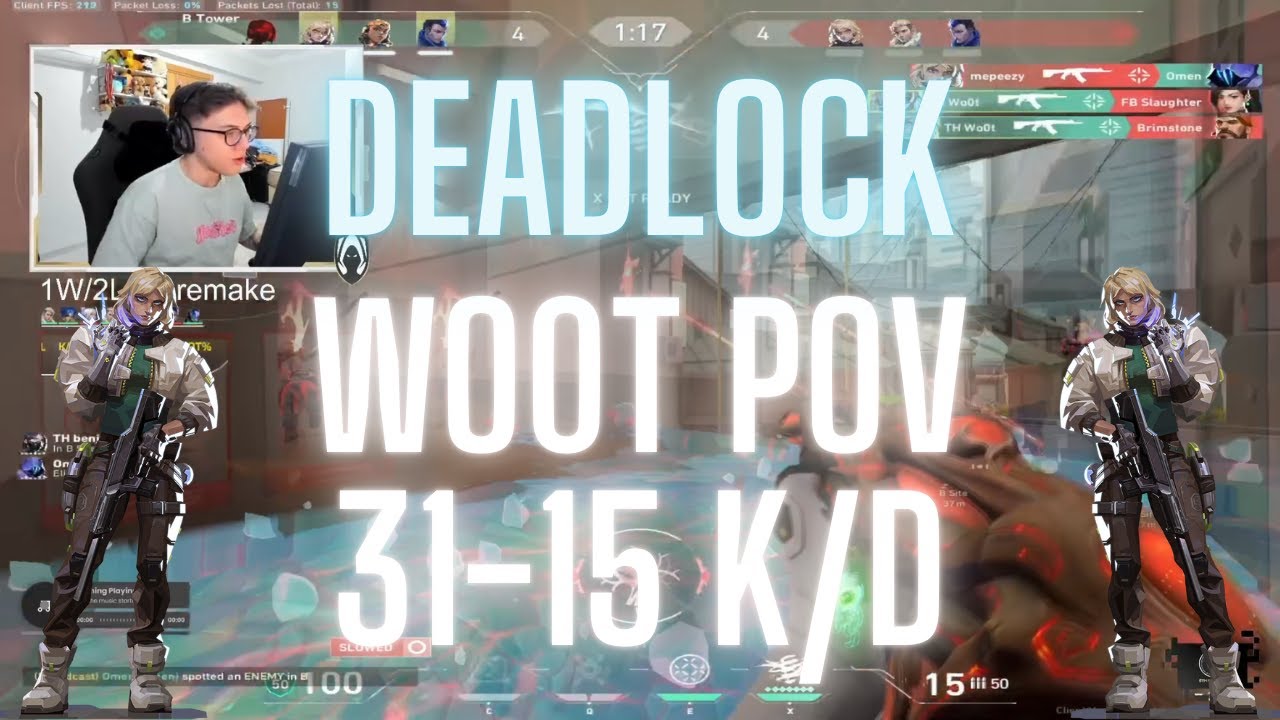 TH Wo0t POV Deadlock on Split 31-15 K/D (VALORANT Pro POV)