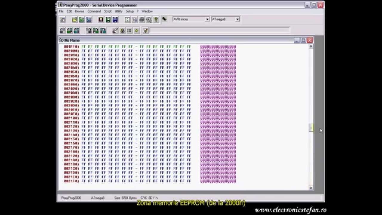 Programare ATMEGA 8 cu PONYPROG si STK200