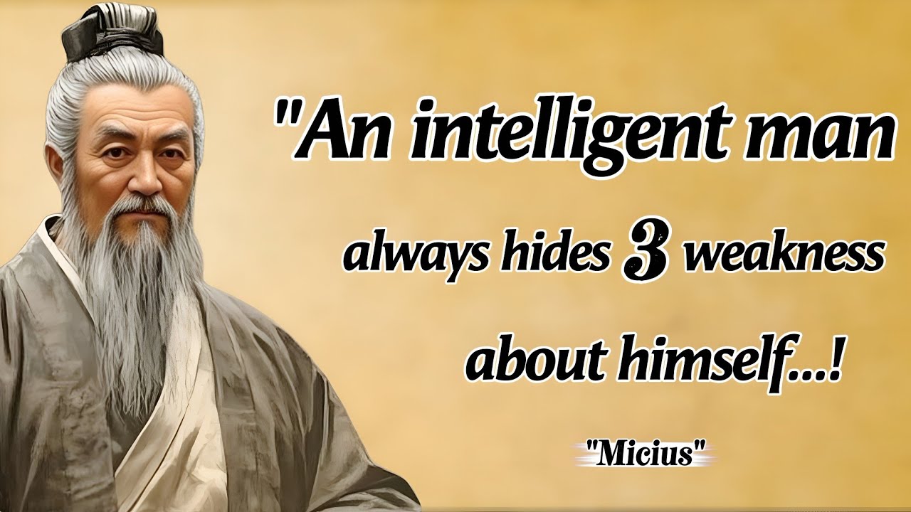 An Intelligent Man always hides 3 WEAKNESSES about HIMSELF | Micius The Philosopher Best Life Quotes 