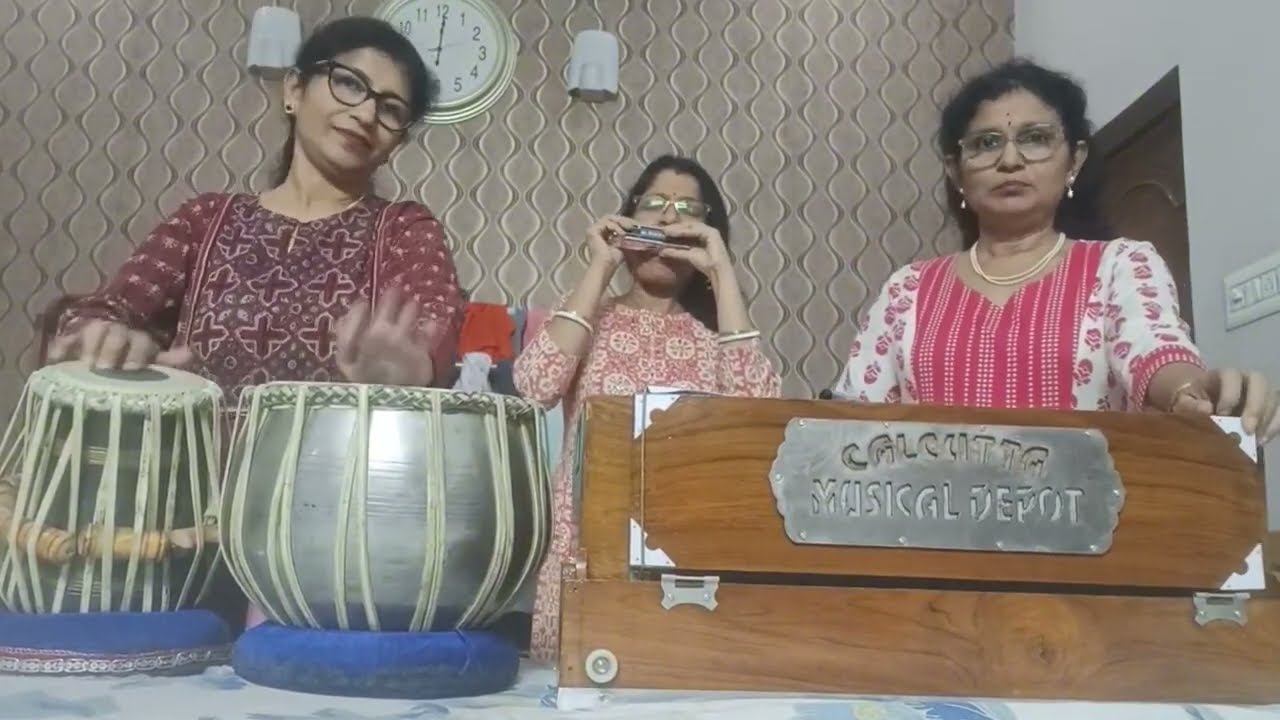 Tomar Akash Duti Chokhe Cover by - Ruby & Manika with special appearence @HarmonicawithKanika