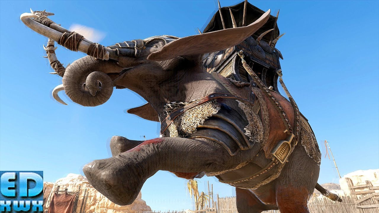 Assassin's Creed Origins Flawless No Damage Elephant Fight  i7 8700K GTX 1080ti