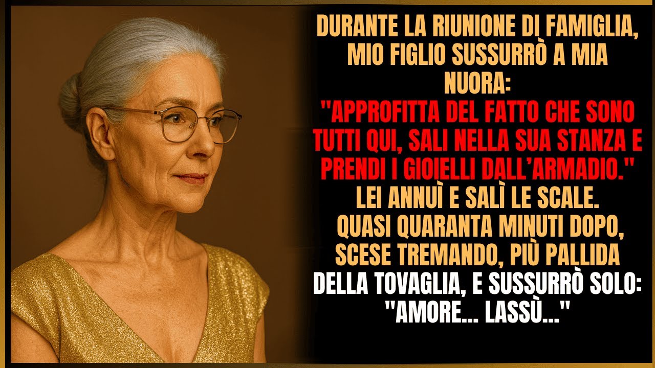 Alla festa di famiglia, mio figlio sussurrò a mia nuora: “Ora che sono tutti qui, vai a prenderlo.”