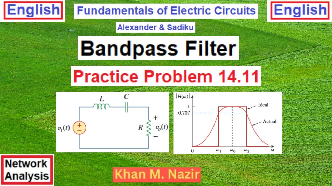 (E)ENA Pr 14.11 || Band-pass filter: Find L, C, and Q