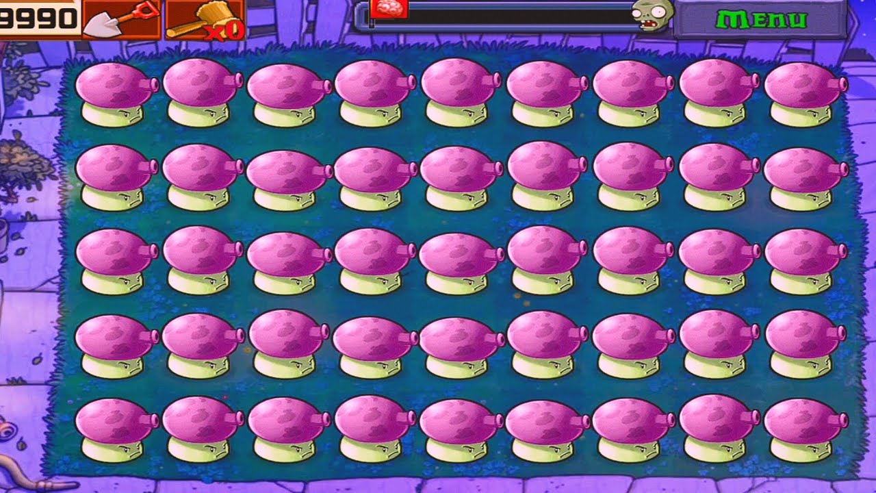 Plants Vs Zombies | Last Stand Night | Fume Shroom Vs All Zombies Gameplay Full HD 1080p 60fps