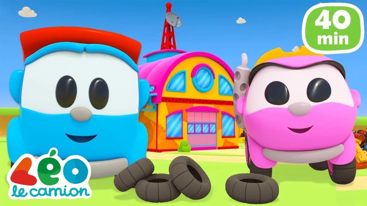 40 MIN du dessin animé pour enfants. Léo le camion curieux et ses amis.