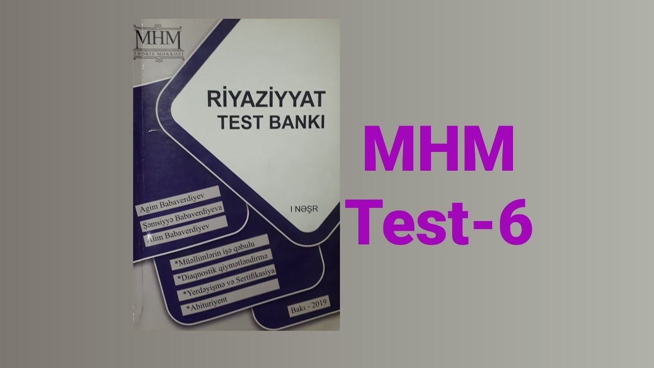 MHM.Tenliklər sistemi.Test-6