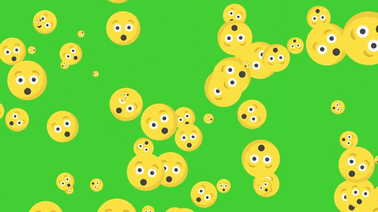 Surprised Face Emoji Animation 😯 | Green Screen | HD | ROYALTY FREE