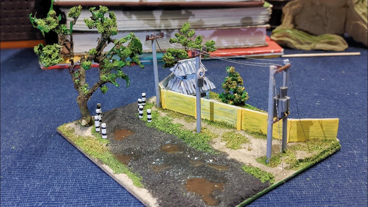 How to Build aRealistic Imaginary Broken Road in Village |Diorama