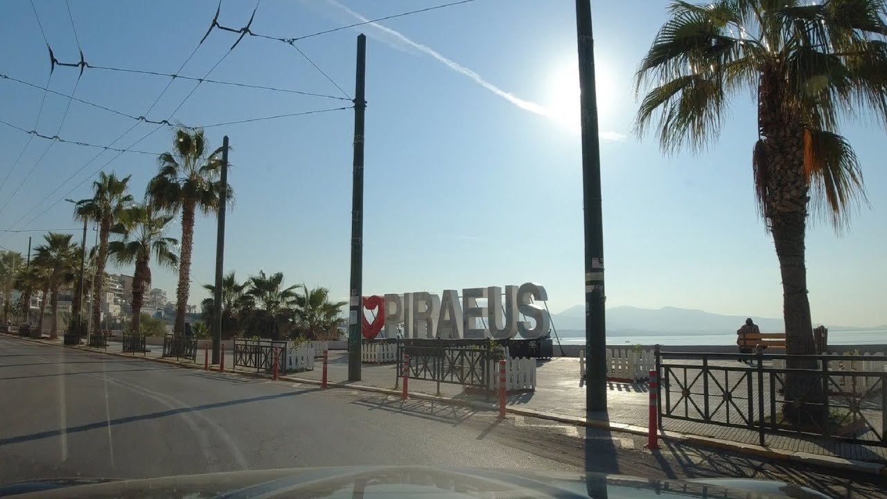 Driving in Athens - Piraeus.