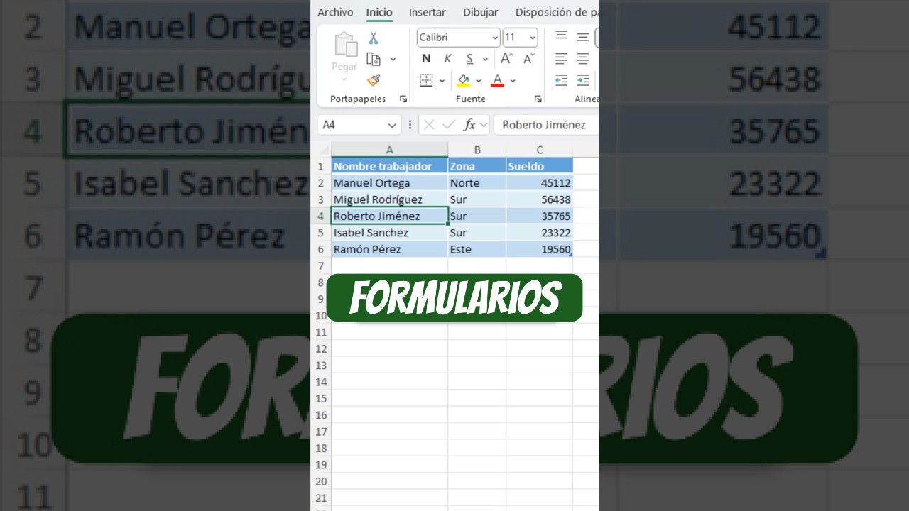 ¡Aprende a ingresar datos con formularios en Excel en segundos!