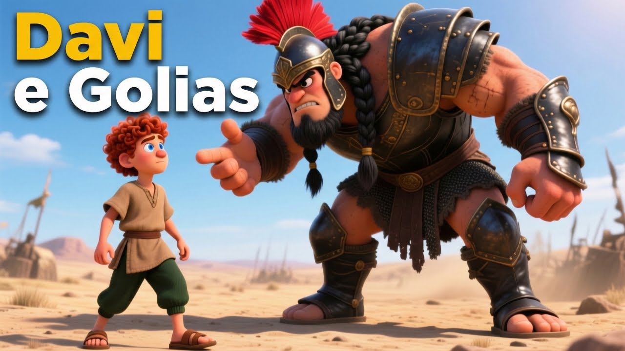 Davi e Golias - O Menino, A Pedra e O Gigante I História Bíblica Animada
