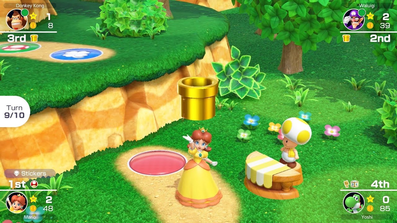 Mario Party Superstars #290 Woody Woods Daisy vs Waluigi vs Donkey Kong vs Yoshi