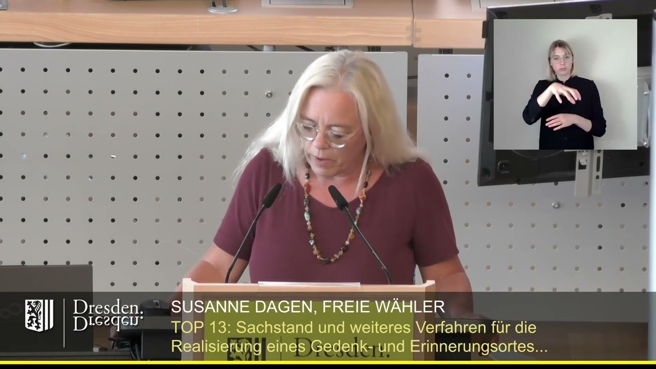 Susanne Dagen - Realisierung eines Erinnerungsortes im Kontext des Messerangriffs am 4. Oktober 2020