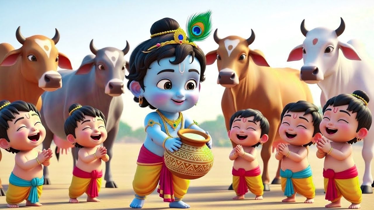 Little Krishna Song छोटी छोटी गैया - Choti Choti Gaiya Chote Chote Gwal | Krishna Song
