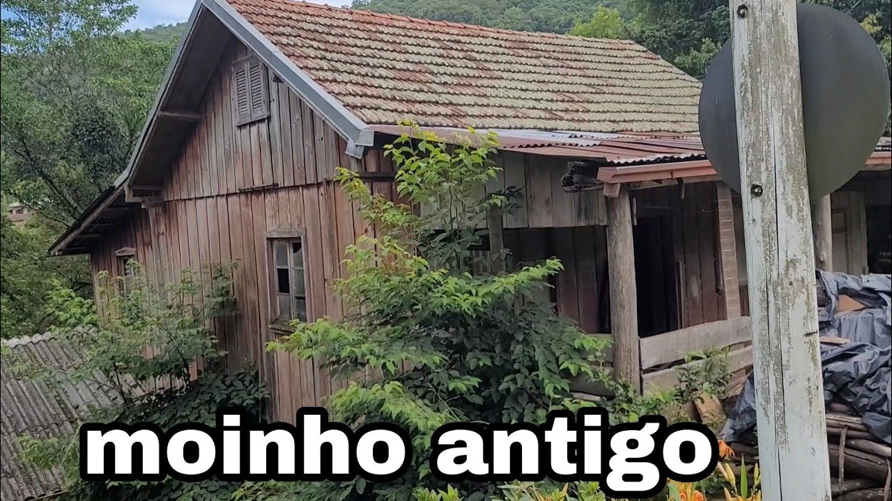 Moinho antigo onde o avós levavam milho arroz milho 🌽  para descascar moer e limpar