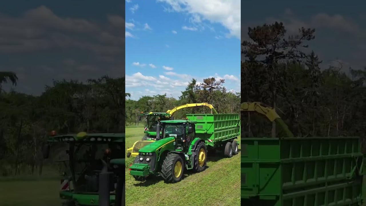 JOHN DEERE 8320R,8300,6R & Zetor alfalfa harvest